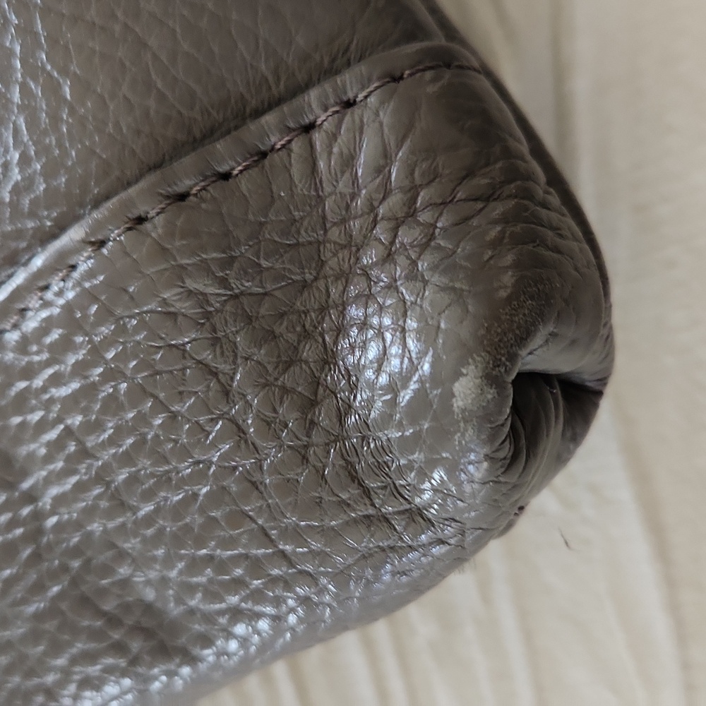 Gray Leather Crossbody Bag - Picture 6 of 9